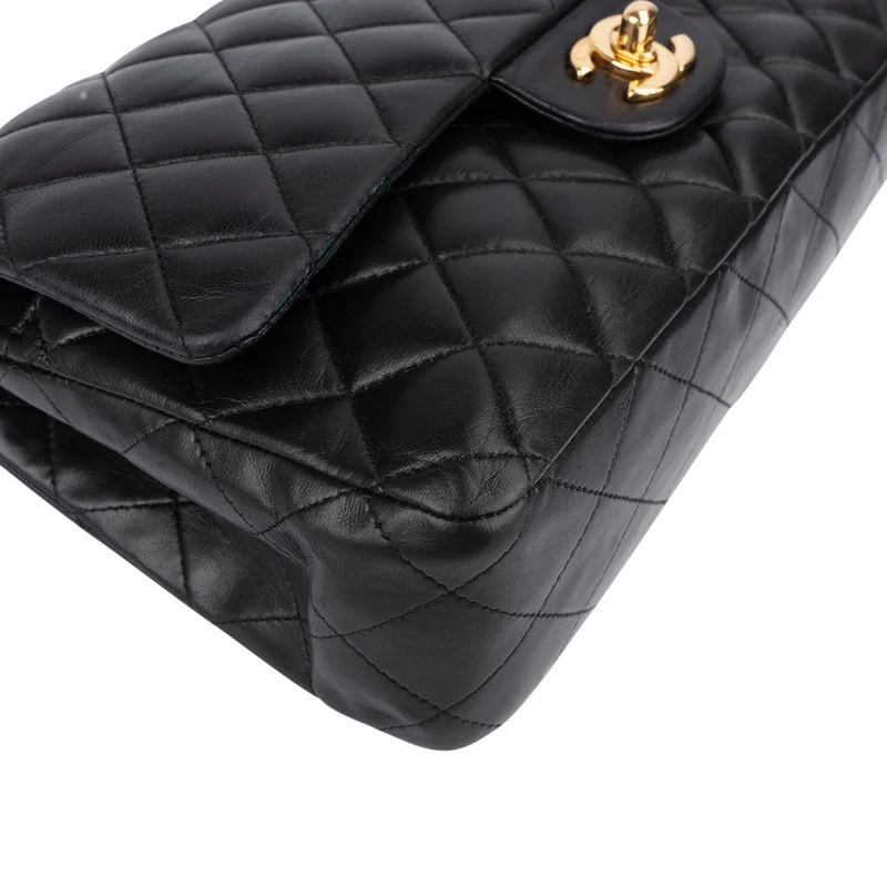 Chanel Quilted Lambskin Medium Double Flap Shoulder Bag
