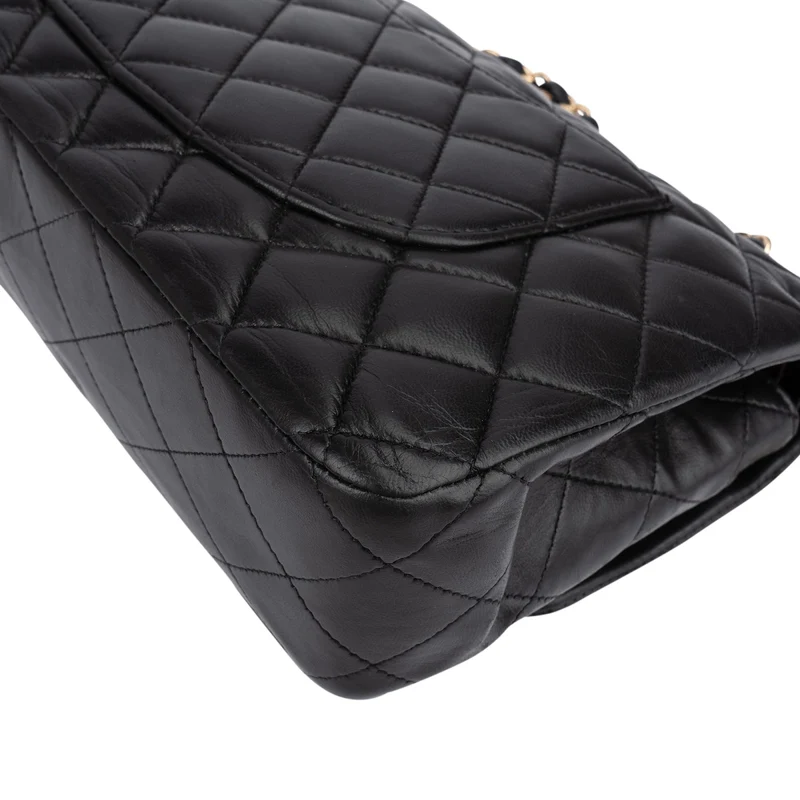 Chanel Quilted Lambskin Medium Double Flap Shoulder Bag