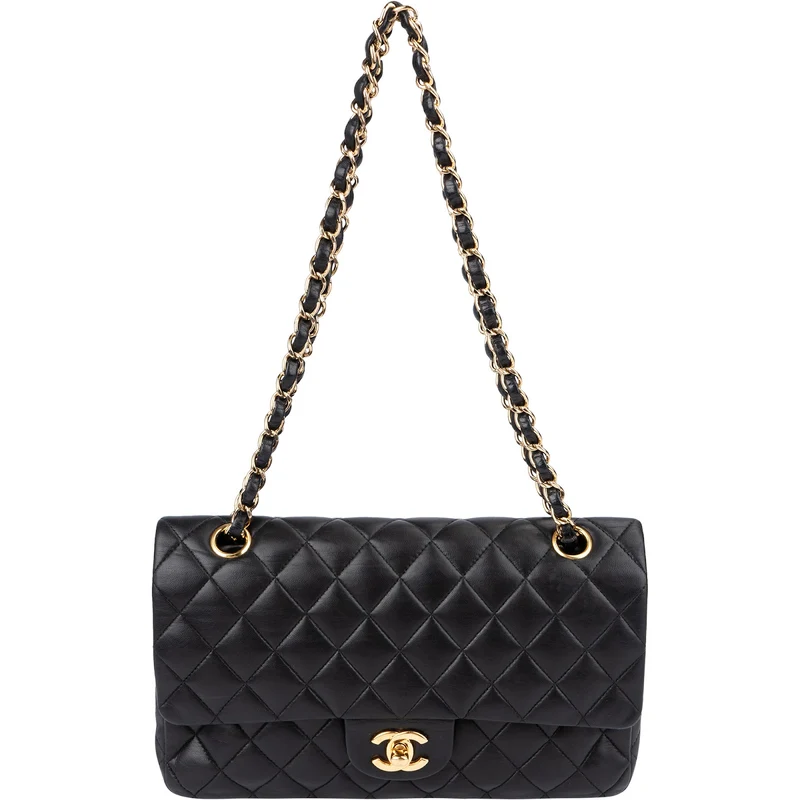 Chanel Quilted Lambskin Medium Double Flap Shoulder Bag