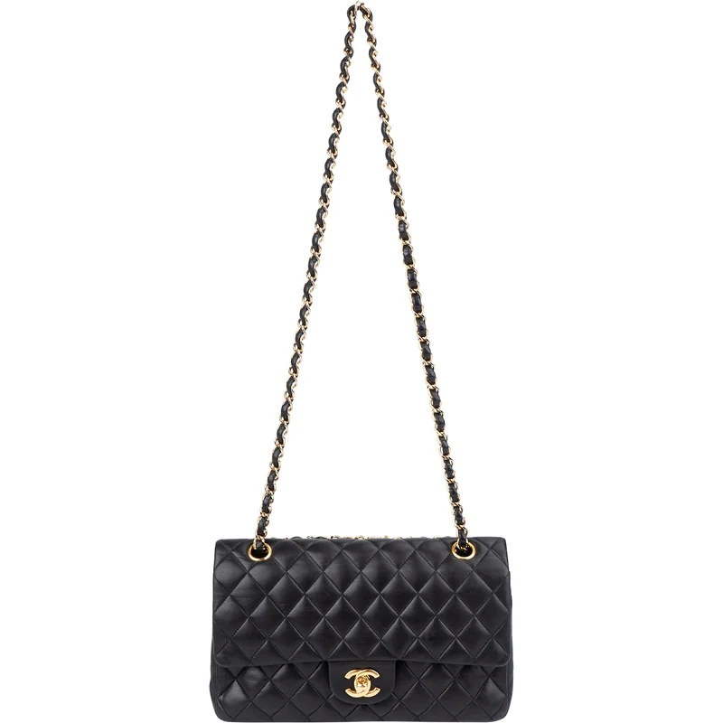 Chanel Quilted Lambskin Medium Double Flap Shoulder Bag