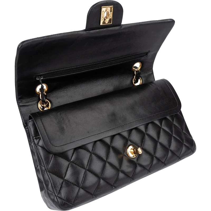 Chanel Quilted Lambskin Medium Double Flap Shoulder Bag