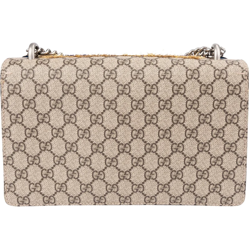 Gucci Limited Monogram GG Supreme Canvas Embroidered Dionysus Shoulder Crossbody Bag