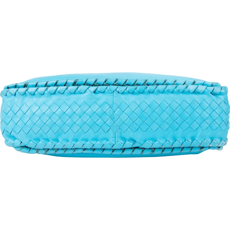 Bottega Veneta Blue Leather Snake Cervo Hobo Shoulder Bag