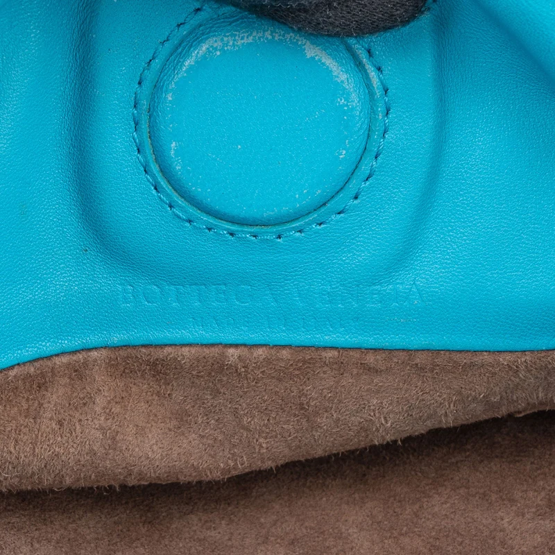 Bottega Veneta Blue Leather Snake Cervo Hobo Shoulder Bag