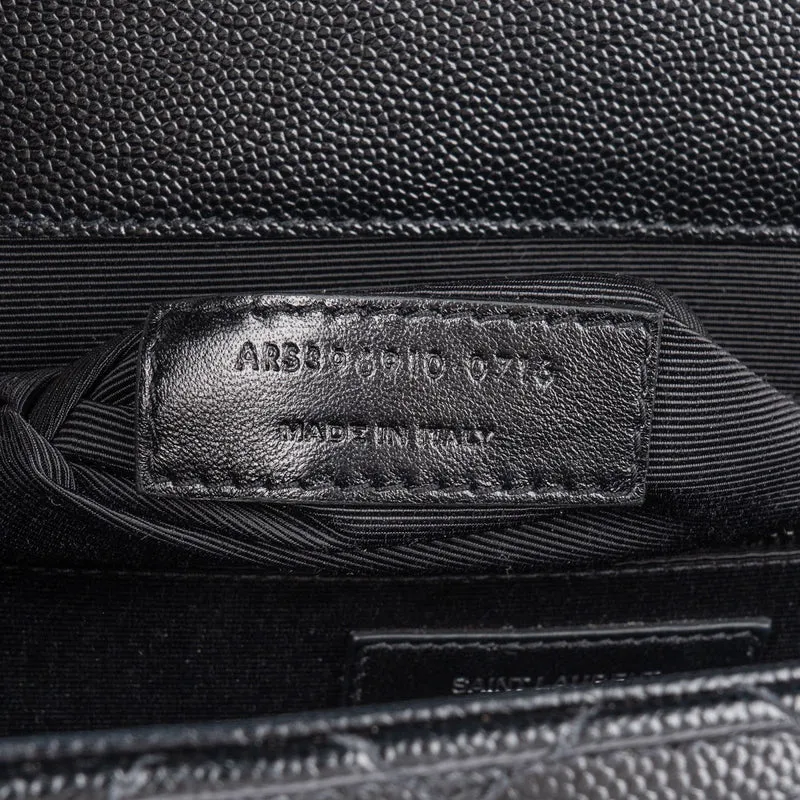 Saint Laurent Grain De Poudre Leather Large Envelope Crossbody Bag