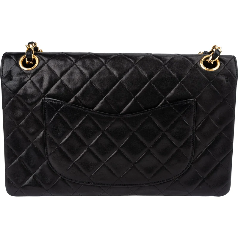 Chanel Quilted Lambskin 24K Gold Jumbo Double Flap Shoulder Bag