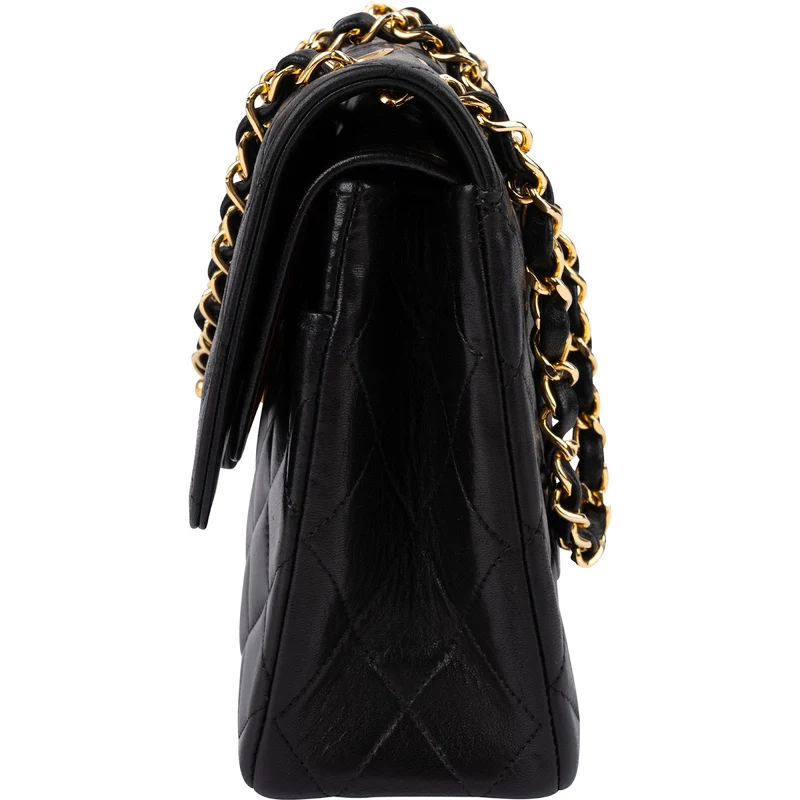 Chanel Quilted Lambskin 24K Gold Jumbo Double Flap Shoulder Bag