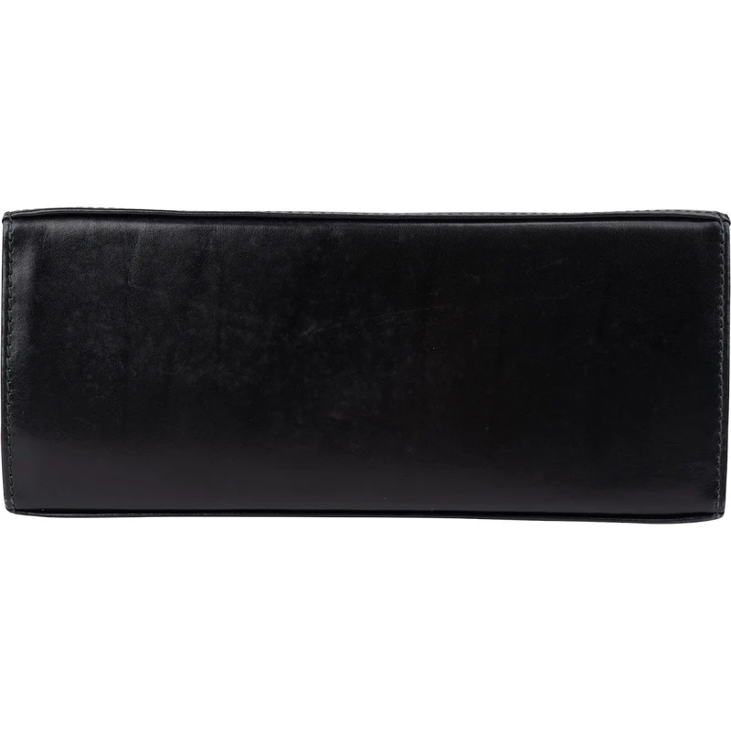 Salvatore Ferragamo Black Leather Gancini Top Handle Handbag