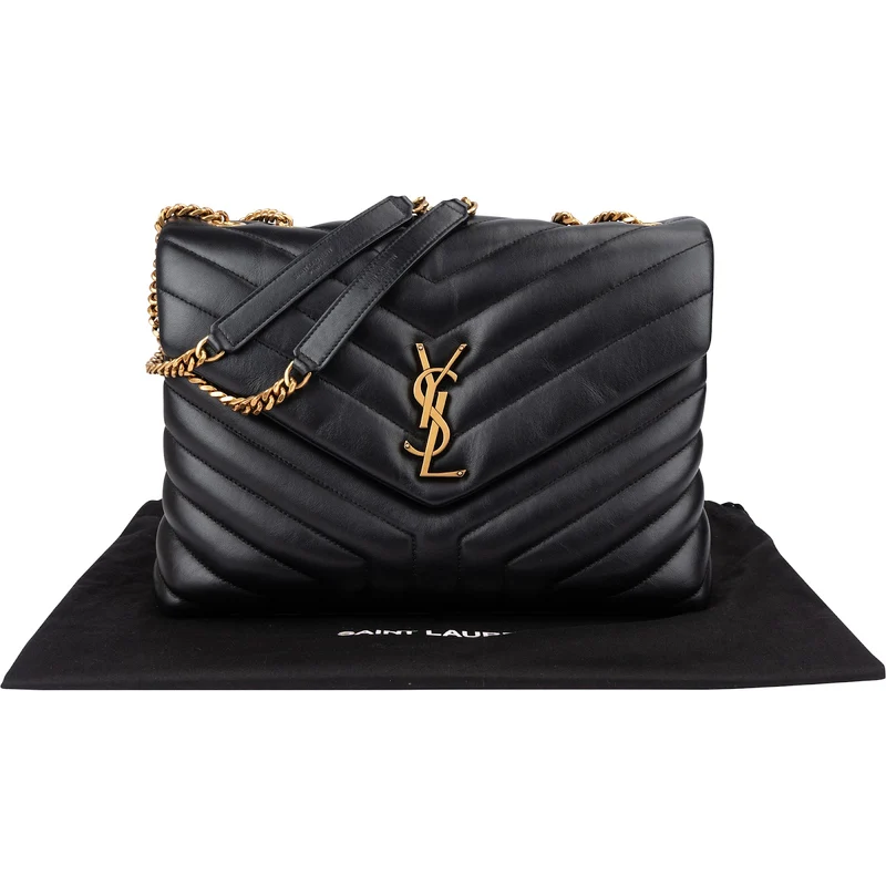 Saint Laurent Quilted Leather Loulou Medium Crossbody Bag