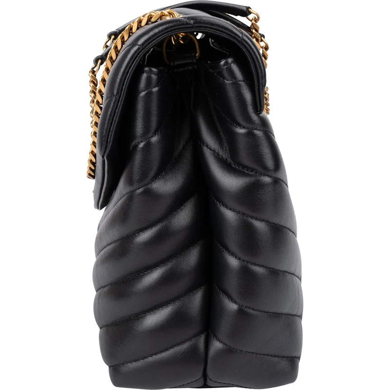 Saint Laurent Quilted Leather Loulou Medium Crossbody Bag