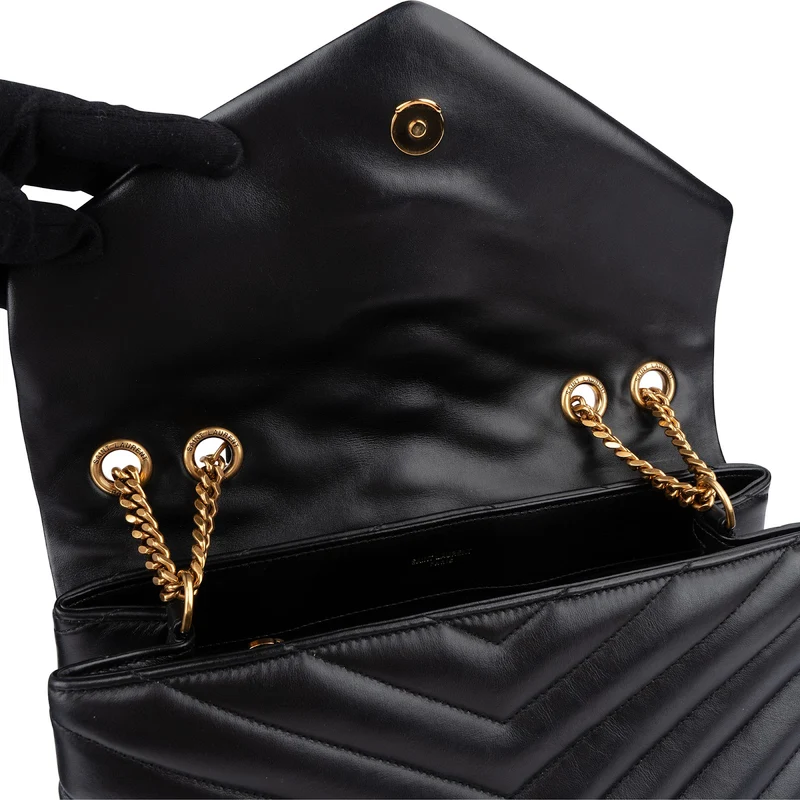 Saint Laurent Quilted Leather Loulou Medium Crossbody Bag
