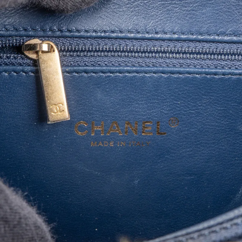 Chanel Multicolor Exotic Leather Tweed Python Top Handle Filigree Vanity Case Handbag