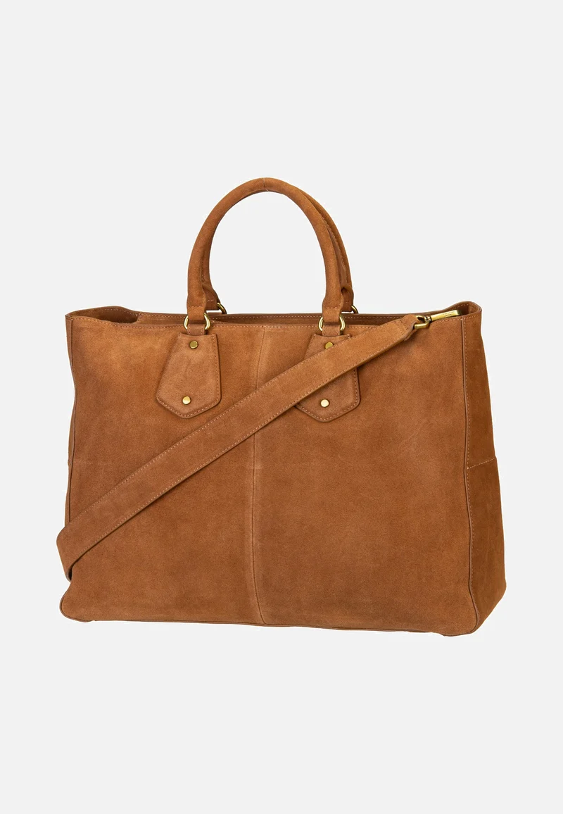 Cora L Suede Brown - Satchel