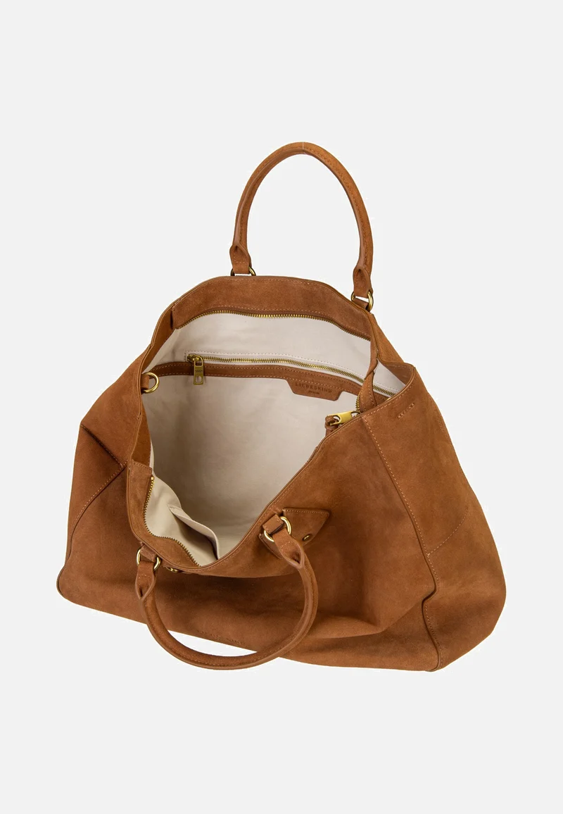 Cora L Suede Brown - Satchel