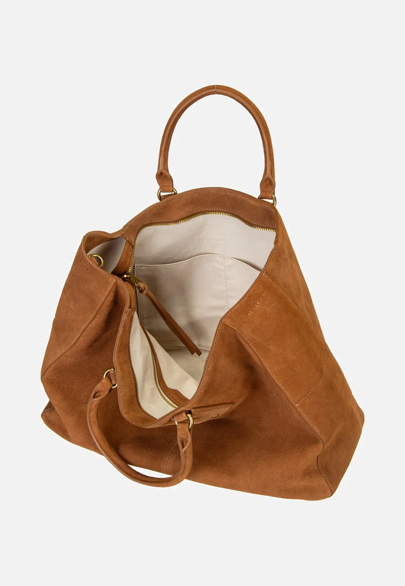 Cora L Suede Brown - Satchel