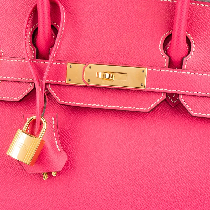 Hermès Rose Tyrien Epsom Leather Birkin 30 Handbag