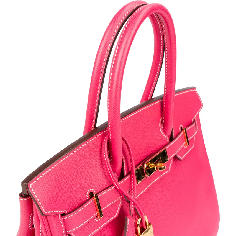 Hermès Rose Tyrien Epsom Leather Birkin 30 Handbag