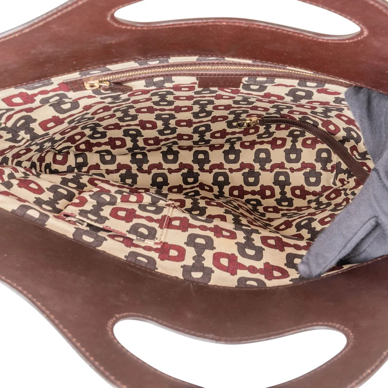 Gucci Guccissima Leather Punch Top Handle Horsebit Large Tote Handbag