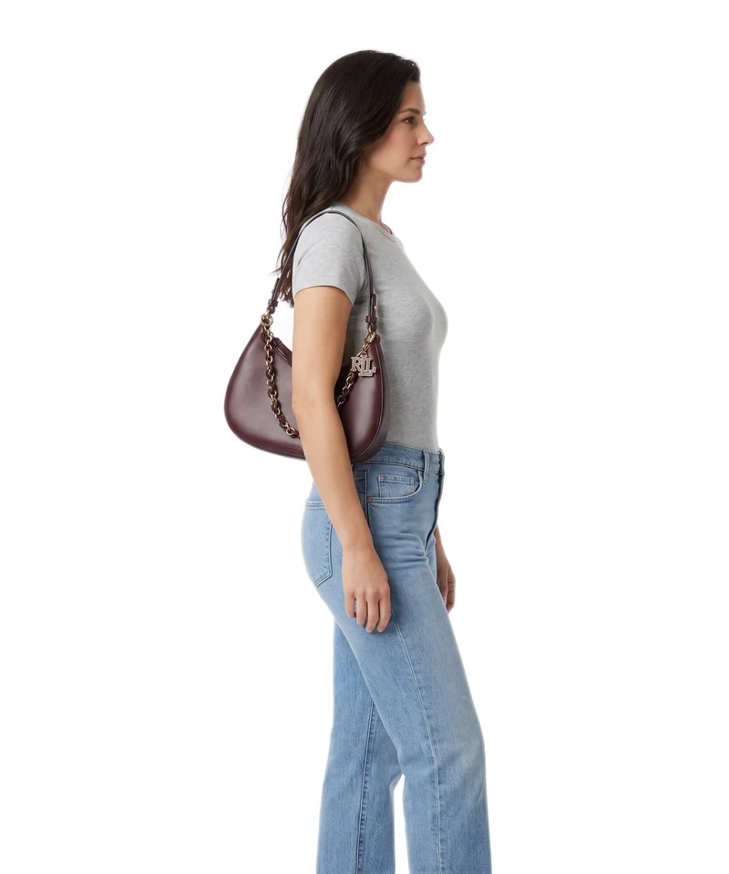 Lauren Ralph Lauren Marcy Medium Schultertasche dark garnet