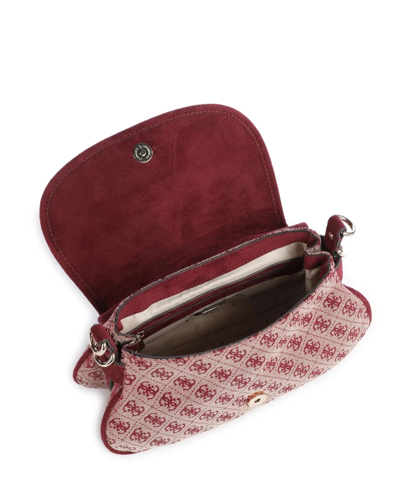 Guess Samantha Schultertasche merlot logo