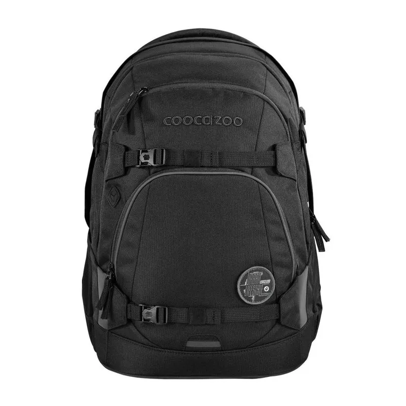 coocazoo Schulrucksack Mate, Reflective Graffiti, schwarz, reflektierend, ergonomisch, anpassbarer Tornister, höhen- & größenverstellbar, Brust- & Hüftgurt, leicht, individuell, ab der 3. Klasse
