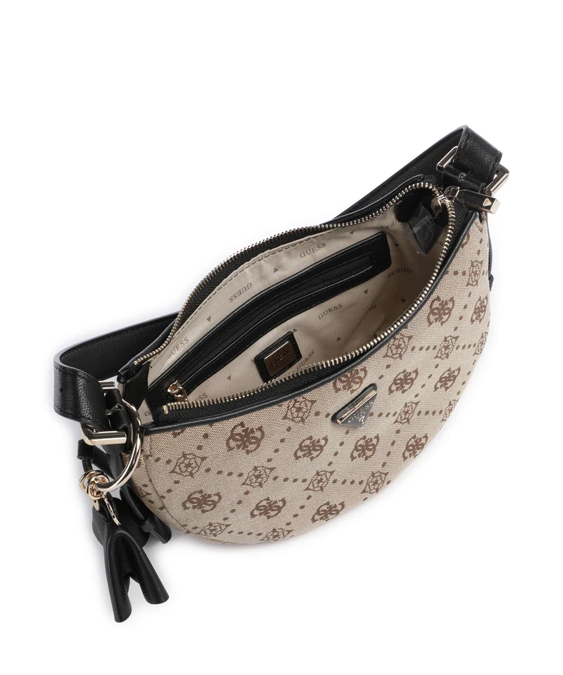 Guess Dorothy Schultertasche latte logo/black
