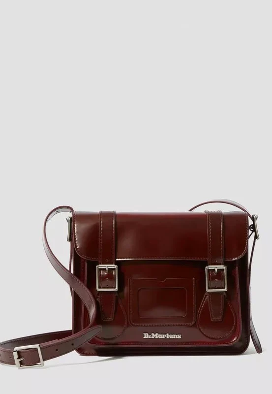 11" Satchel Bag Cherry Red Oxford Rub Off - Tasche