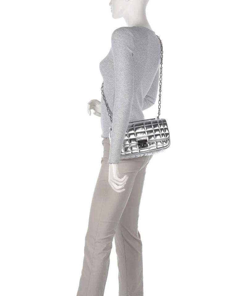 Michael Kors Tribeca Schultertasche silver