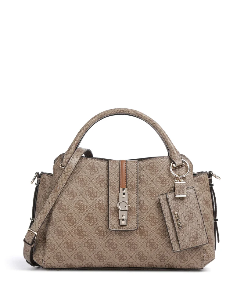 Guess Yvonne Girlfriend Logo Handtasche latte logo