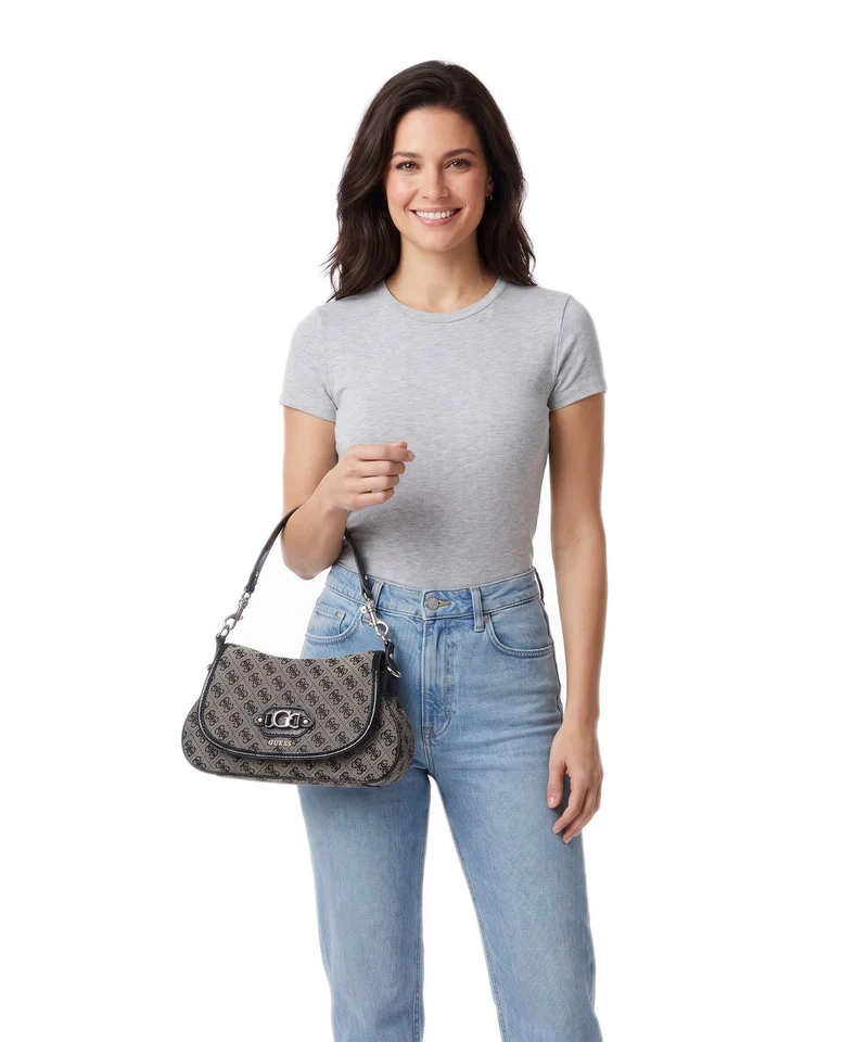 Guess Samantha Schultertasche black logo