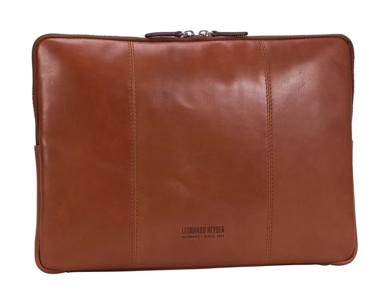 LAPTOPHÜLLE cognac glatte Rindleder
