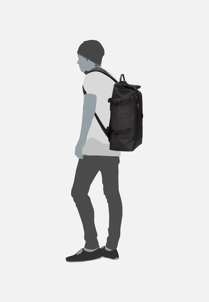 Rolltop 2.0 Black - Rolltop Rucksack