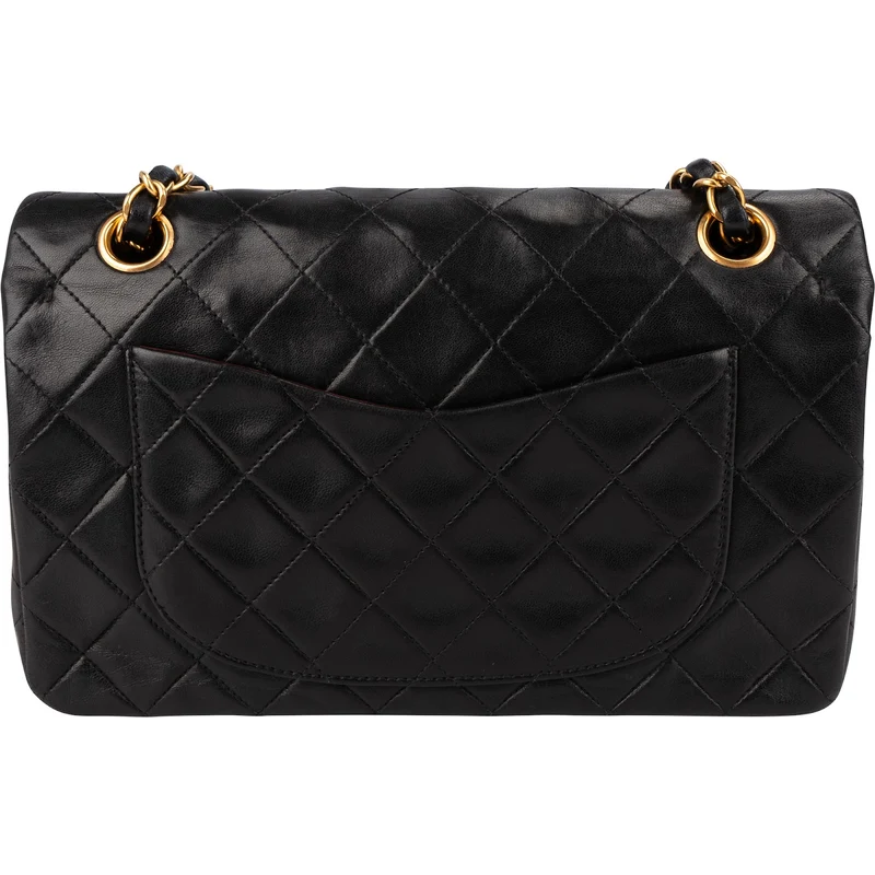 Chanel Quilted Lambskin 24K Gold Small Double Flap Shoulder Bag
