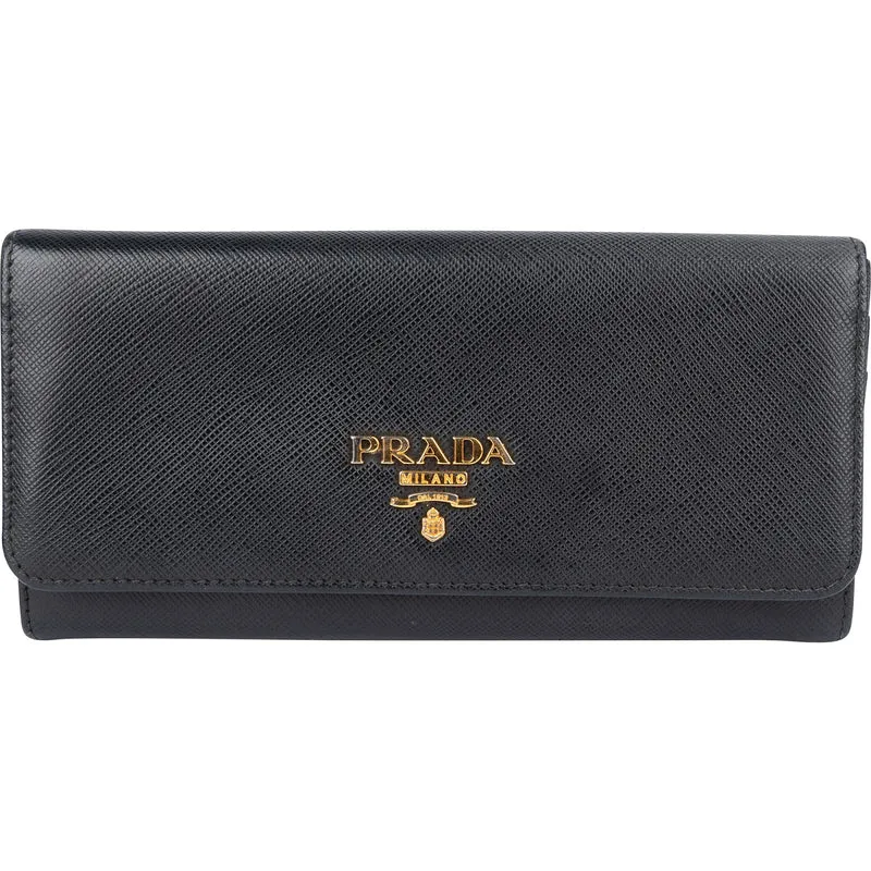 Prada Saffiano Leather Continental Wallet