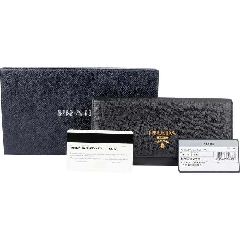 Prada Saffiano Leather Continental Wallet