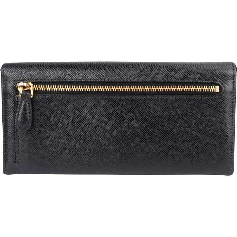 Prada Saffiano Leather Continental Wallet