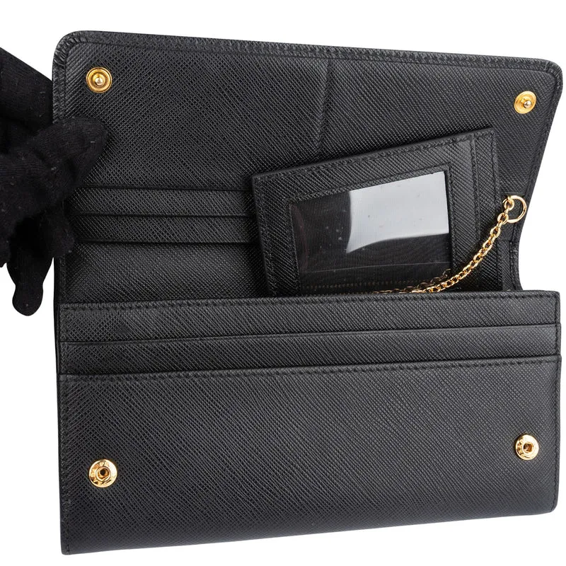 Prada Saffiano Leather Continental Wallet