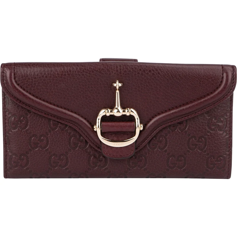 Gucci Guccissima Leather Horsebit Envelope Continental Wallet