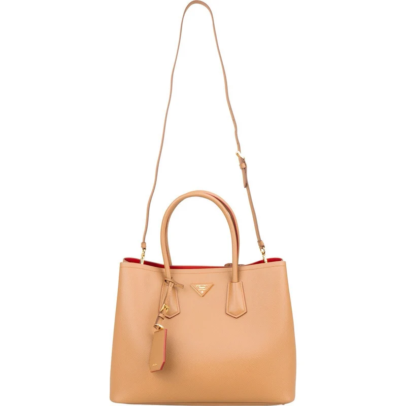 Prada Saffiano Leather Double Handbag