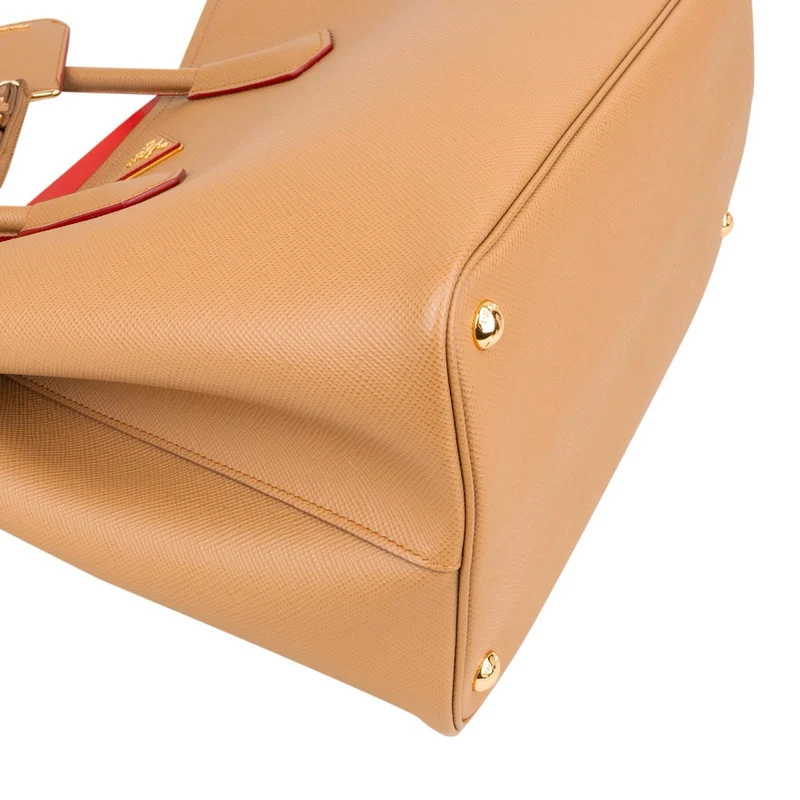 Prada Saffiano Leather Double Handbag