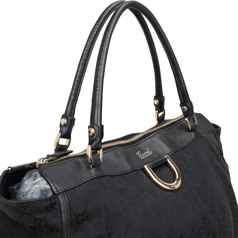 Gucci Monogram GG Canvas Abbey D-Ring Large Tote Shoulder Bag