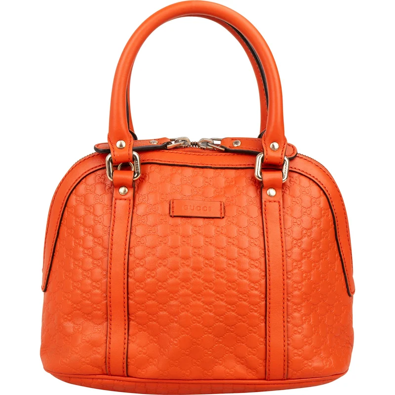 Gucci Microguccissima Leather Grey Mini Dome Handbag