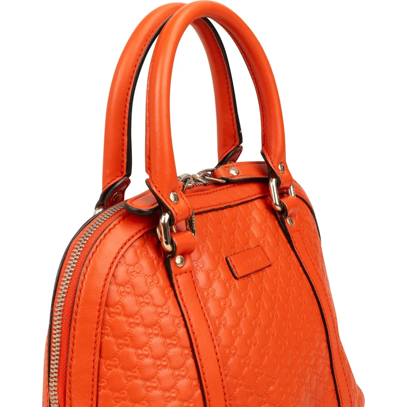 Gucci Microguccissima Leather Grey Mini Dome Handbag