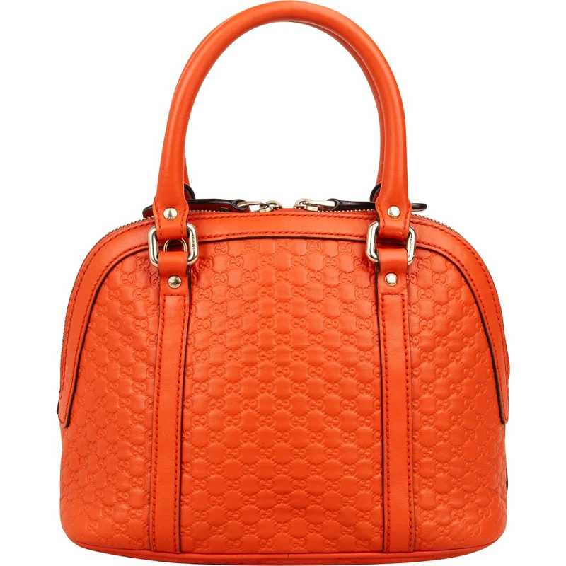 Gucci Microguccissima Leather Grey Mini Dome Handbag