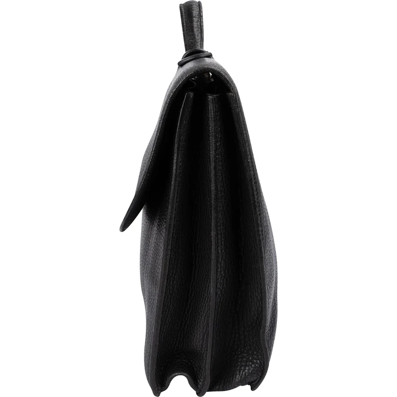 Hermès Noir Grained Fjord Leather Sac à Dépêches Business Handbag
