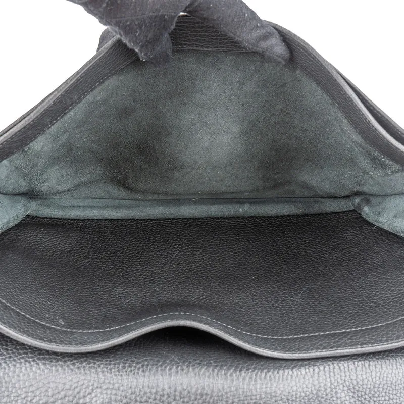 Hermès Noir Grained Fjord Leather Sac à Dépêches Business Handbag