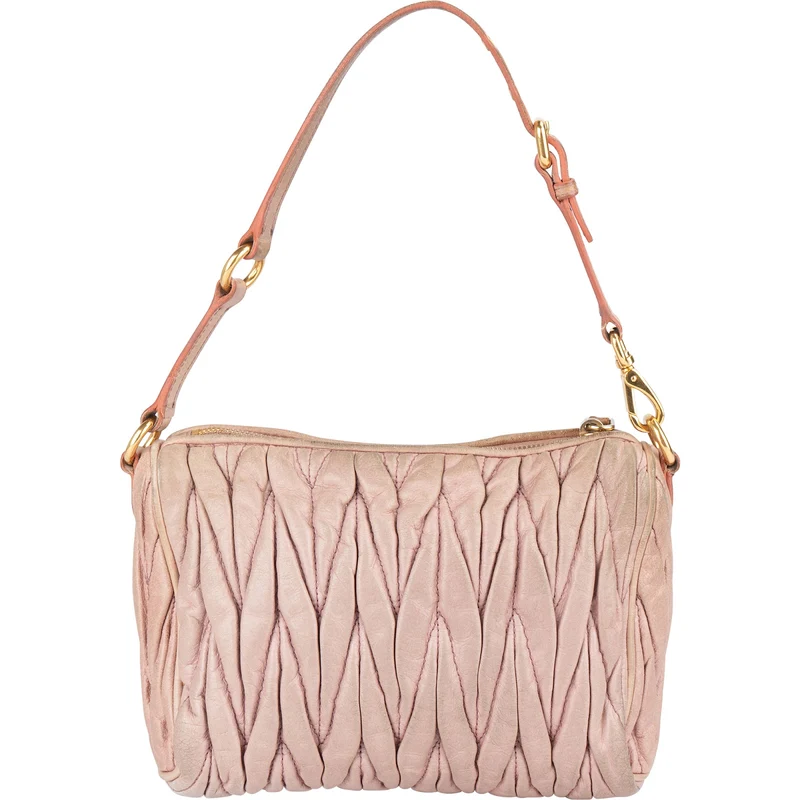 Miu Miu Matelassé Nappa Leather Padlock Shoulder Bag
