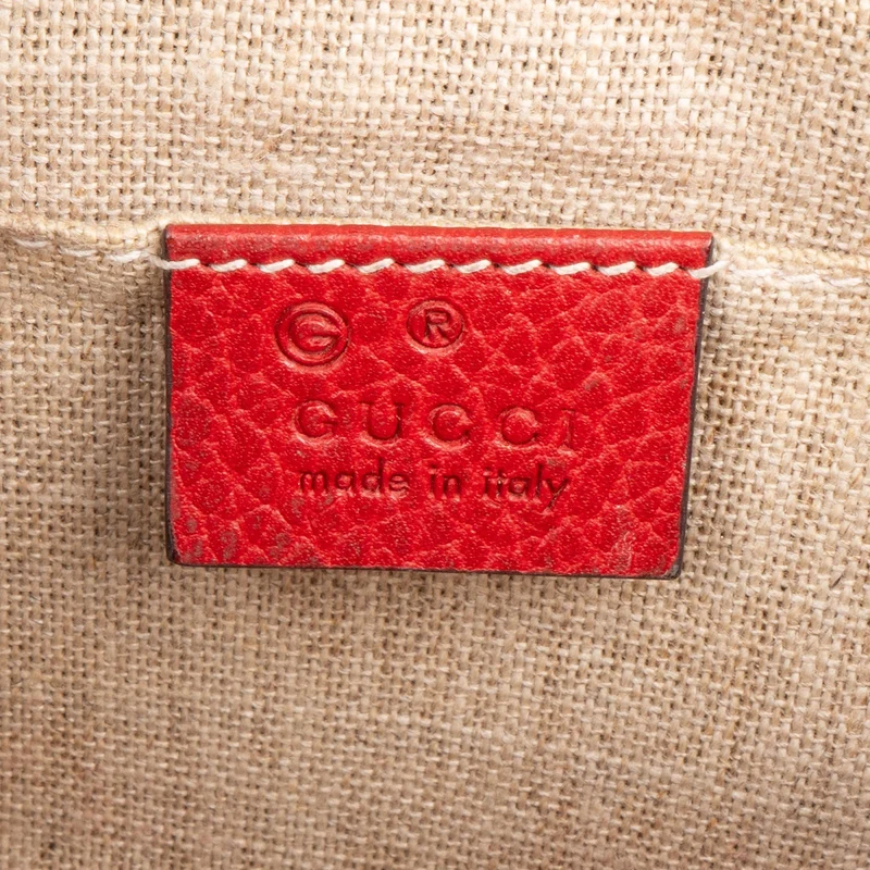 Gucci Leather Interlocking GG Shoulder Crossbody Bag