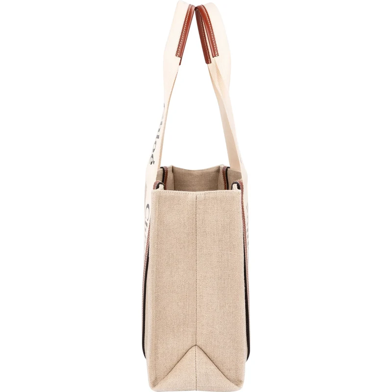 Chloé Canvas Woody Medium Shoulder Bag