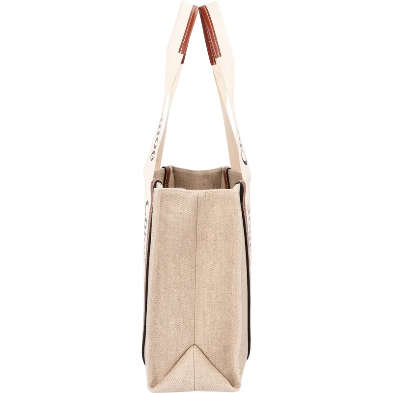 Chloé Canvas Woody Medium Shoulder Bag